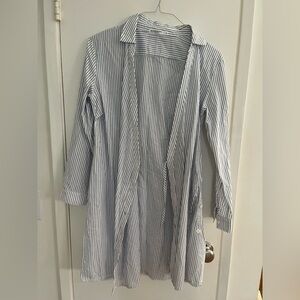 Stateside White Dress with Navy Stripes